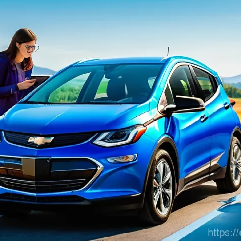 지엠 쉐보레 볼트 EUV 충전 시간 - **Home Level 2 Charging Convenience:** A modern, brightly lit garage at dawn. A silver Chevrolet Bol...