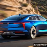 지엠 캐딜락 CT4 하이브리드 출시 가능성 - **Prompt:** "A futuristic Cadillac electric sportback sedan, similar in size to a CT5, with a sleek,...