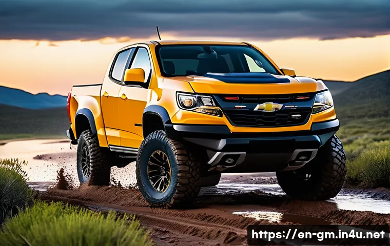 지엠 쉐보레 콜로라도와 포드 레인저 비교 - **Chevrolet Colorado ZR2 - Extreme Off-Road Dominance**
    A highly detailed, cinematic photograph ...